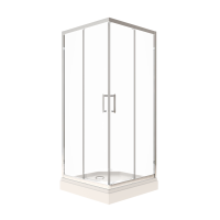 Душевой уголок Triton Фикс Хром Щ0000077409 100х100 см с поддоном, профиль хром