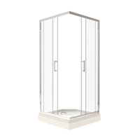 Душевой уголок Triton Фикс Хром Щ0000077409 100х100 см с поддоном, профиль хром