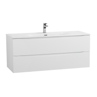 Тумба с раковиной BelBagno Marino-cer-n 120 подвесная, bianco opaco