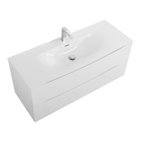 Тумба с раковиной BelBagno Marino-cer-n 120 подвесная, bianco opaco