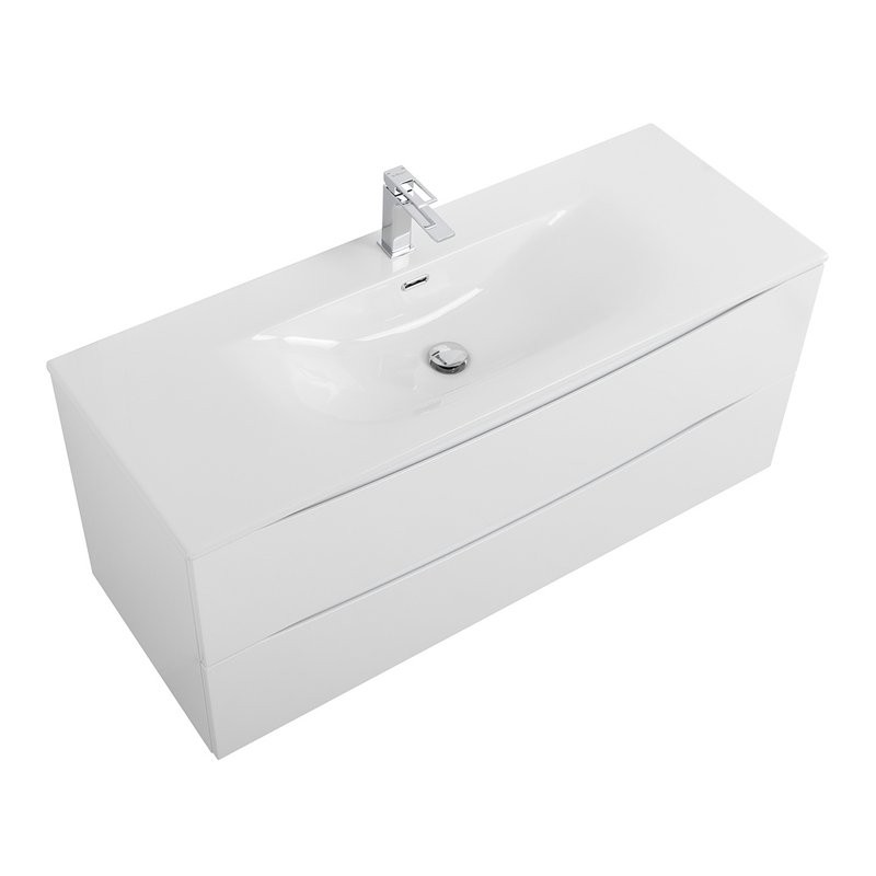 Тумба с раковиной BelBagno Marino-cer-n 120 подвесная, bianco opaco