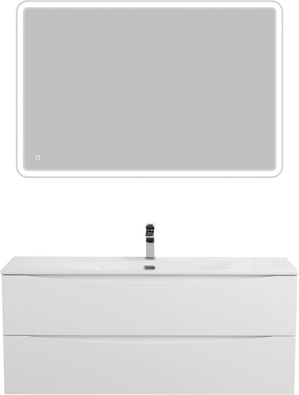 Тумба с раковиной BelBagno Marino-cer-n 120 подвесная, bianco opaco