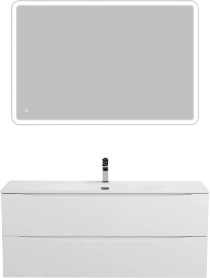 Тумба с раковиной BelBagno Marino-cer-n 120 подвесная, bianco opaco