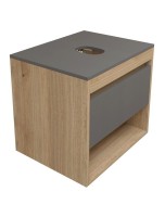 Тумба с раковиной Teymi Ritta 55 дуб эврика, матовый графит, раковина Helmi Mini 24