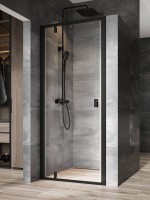Душевая дверь в нишу Ravak Nexty NDOP1-90 профиль черный, стекло прозрачное