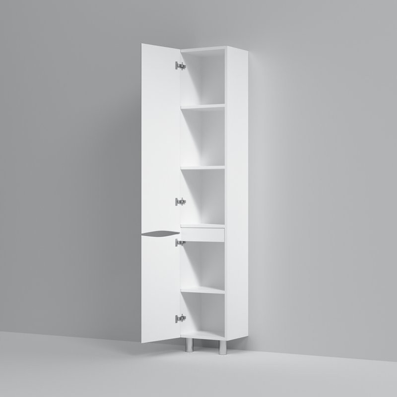 Шкаф-пенал для ванной AM.PM Like 35 L напольный, белый глянец