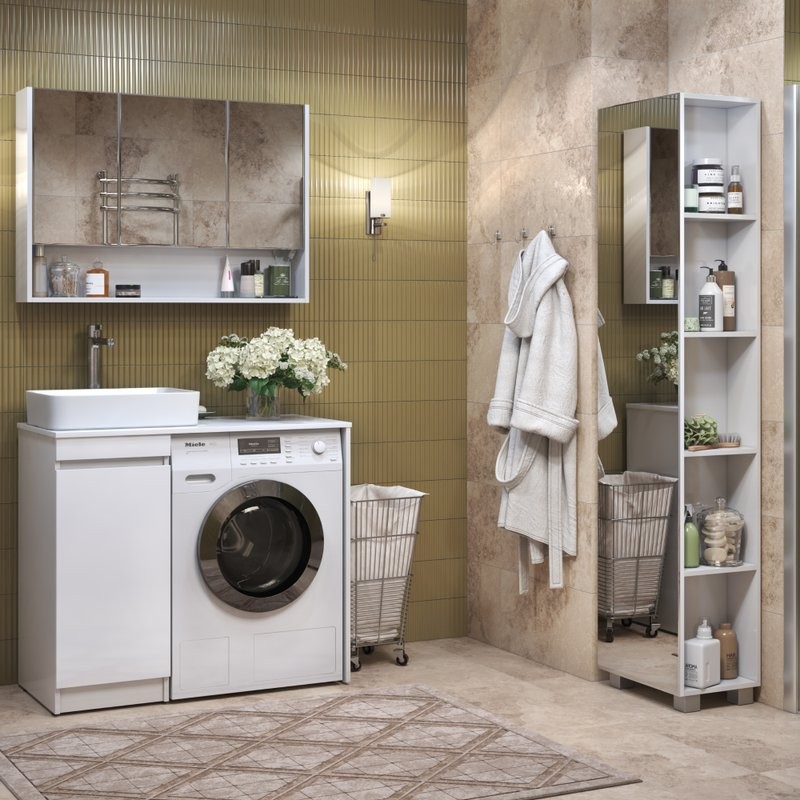 Мебель для ванной комнаты Vigo Urban 40 напольная, 1 дверка, белая, раковина Urban 50