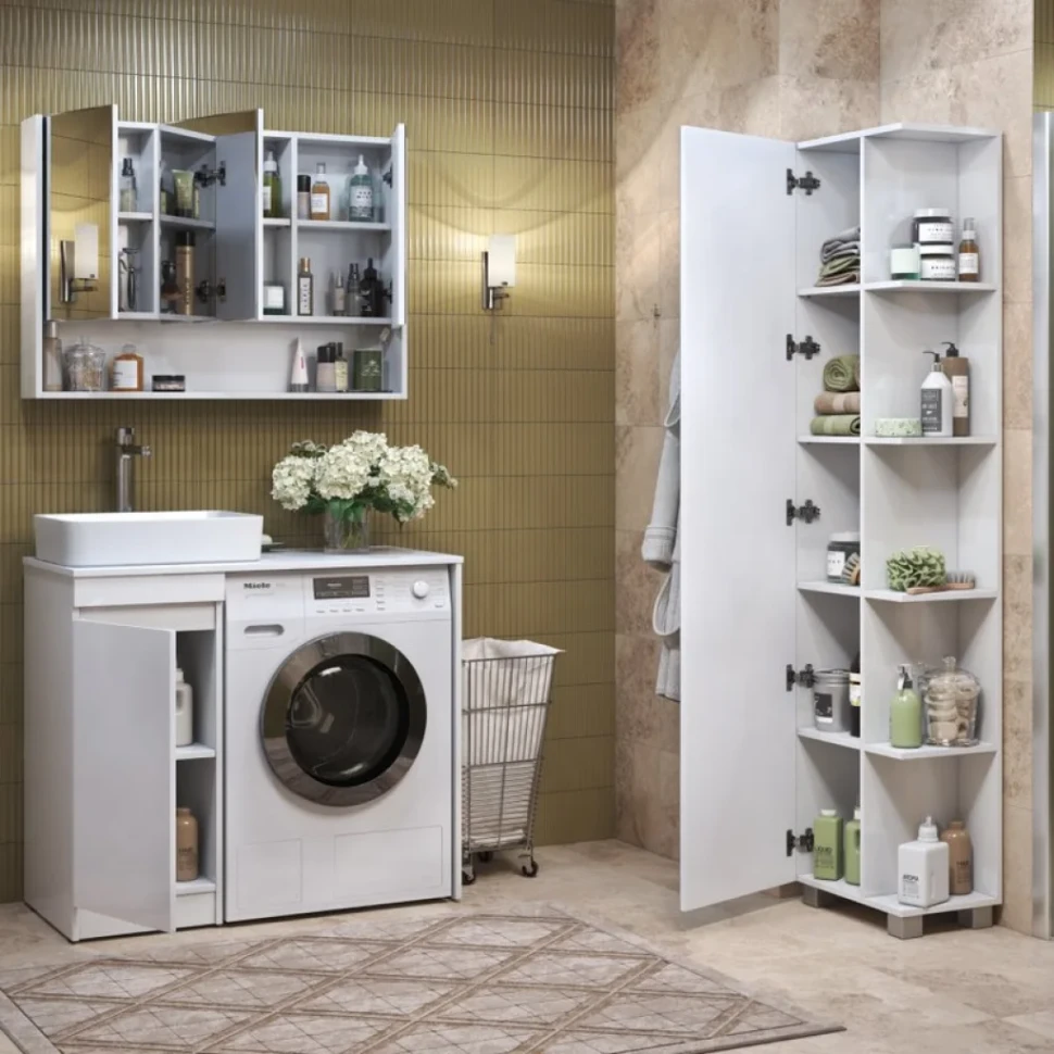 Мебель для ванной комнаты Vigo Urban 40 напольная, 1 дверка, белая, раковина Urban 50