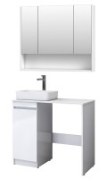Мебель для ванной комнаты Vigo Urban 40 напольная, 1 дверка, белая, раковина Urban 50