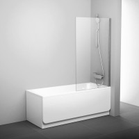 Шторка на ванну Ravak Pivot PVS1-80 Transparent, профиль хром