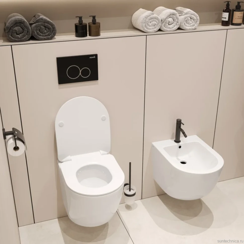 Смеситель для биде AQUAme Siena AQM6216MB черный матовый