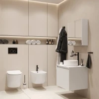 Смеситель для биде AQUAme Siena AQM6216MB черный матовый Смеситель для биде AQUAme Siena AQM6216MB черный матовый