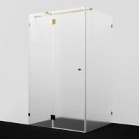 Душевой уголок Wasserkraft Ems 76H07L-MG 120х90 см, стекло матовое, фурнитура золото