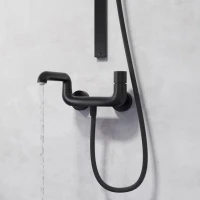 Смеситель для ванны с душем IDDIS Twist TWIBLBTi02WA черный матовый