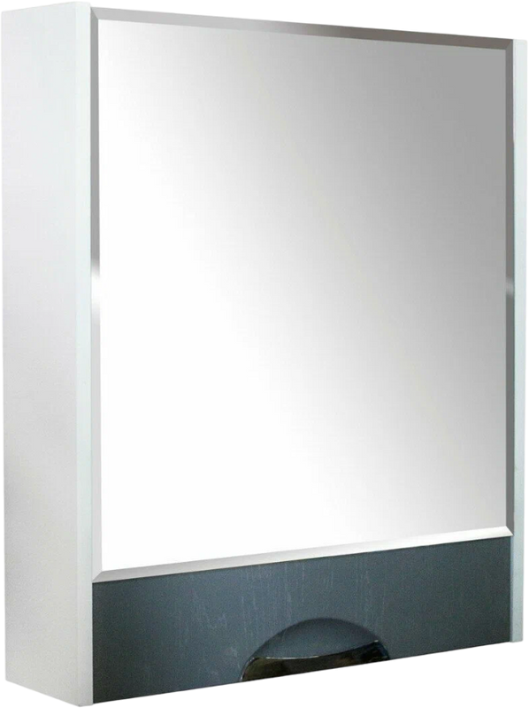 Зеркало-шкаф Mixline Байкал 60 подвесной, без полок, белый, правый