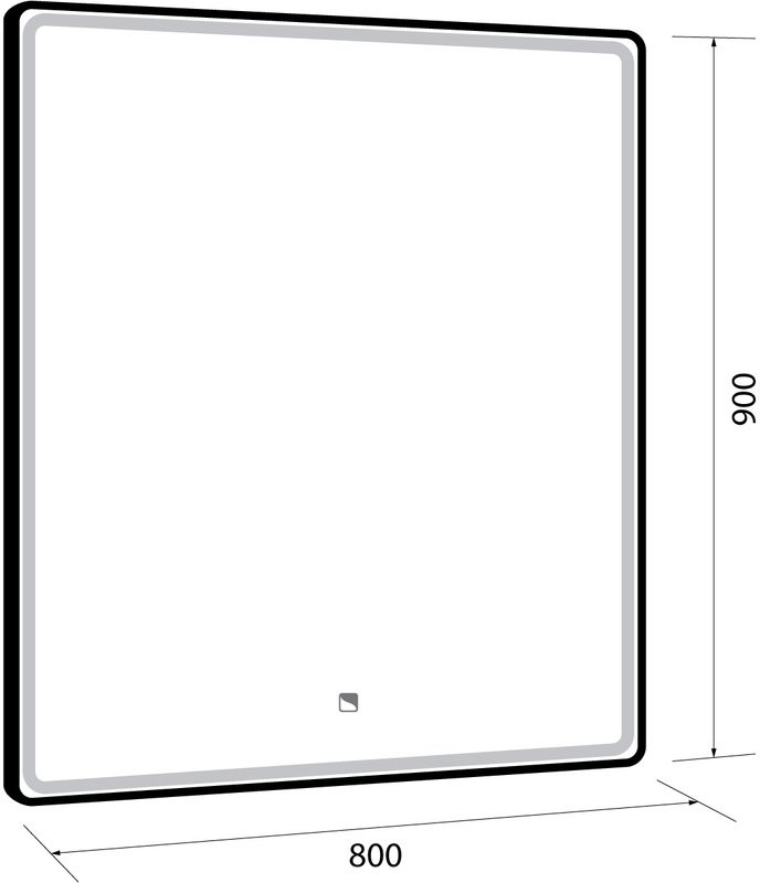 Зеркало Dreja Point 80 c подсветкой