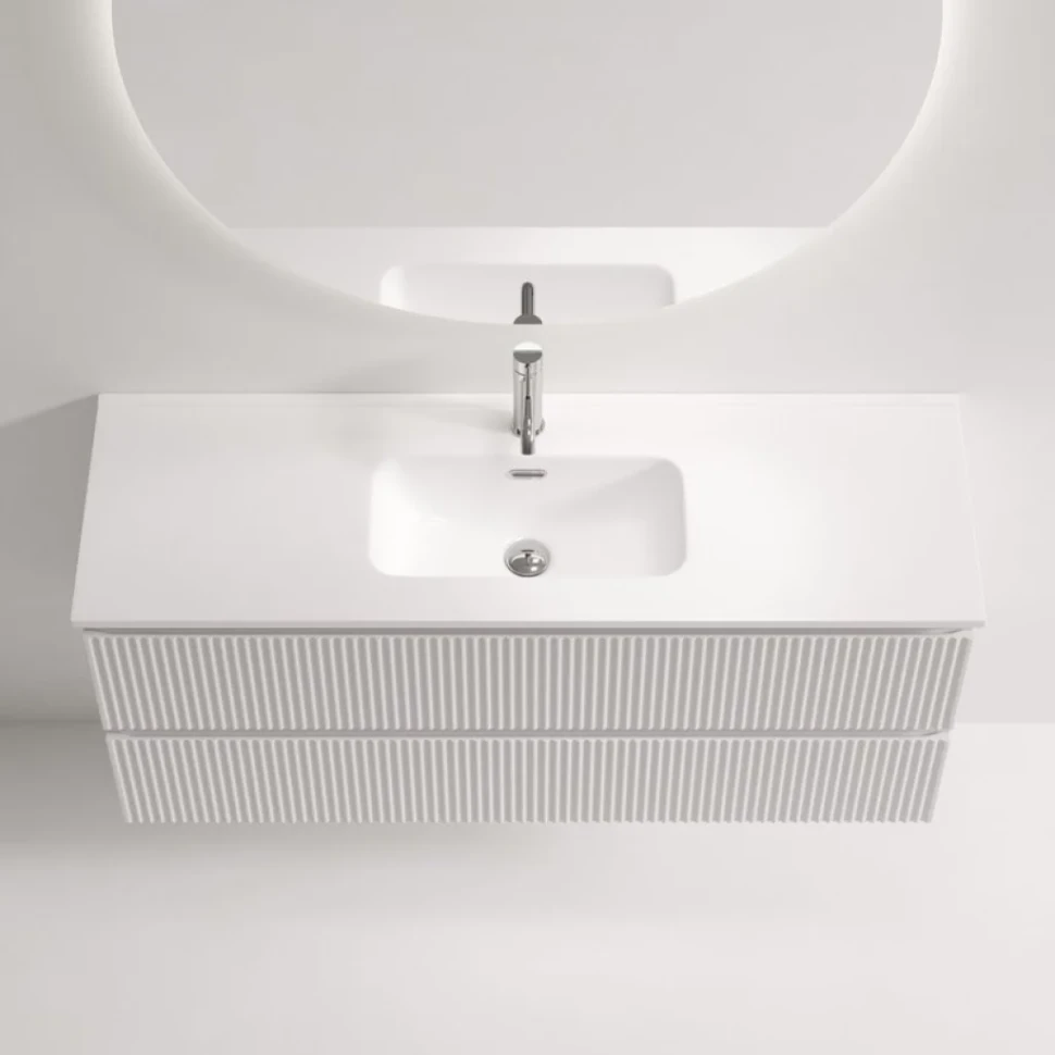 Мебель для ванной комнаты Sancos Snob R 120 Bianco, раковина CN7028
