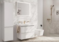 Смеситель для раковины Hansgrohe Tecturis E 110 73010140 шлифованная бронза