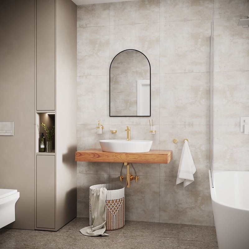 Зеркало Wellsee 7 Rays’ Spectrum 50х80 черное матовое