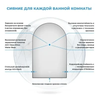 Зеркало Wellsee 7 Rays’ Spectrum 50х80 черное матовое Зеркало Wellsee 7 Rays’ Spectrum 50х80 черное матовое