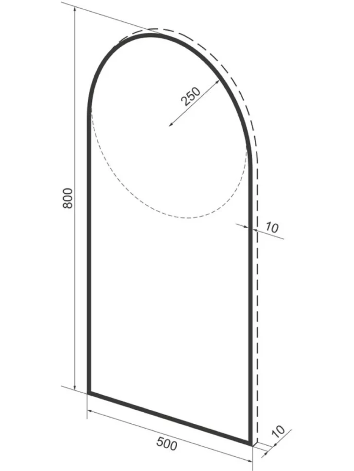 Зеркало Wellsee 7 Rays’ Spectrum 50х80 черное матовое
