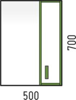 Зеркало Corozo Спектр 50 серое Зеркало Corozo Спектр 50 серое