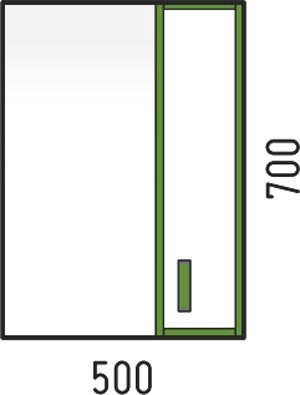 Зеркало Corozo Спектр 50 серое