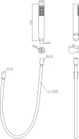 Душевой гарнитур BelBagno UNO-DFS-CRM хром Душевой гарнитур BelBagno UNO-DFS-CRM хром