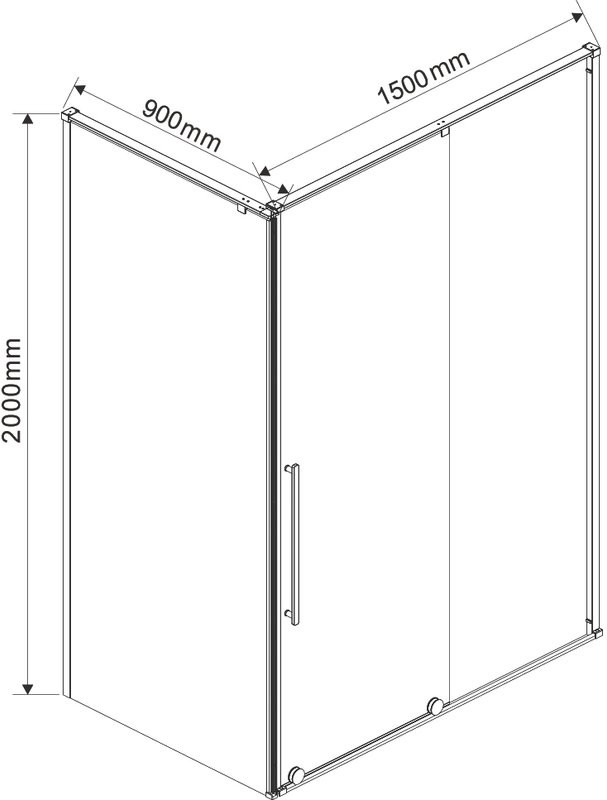 Душевой уголок Vincea Arno VSR-1A9015CL 150х90 см, профиль хром
