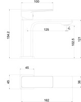 Смеситель для раковины beWash Eterne BVMM0BS447 хром