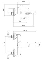 Смеситель для ванны с душем KERAMA MARAZZI Piano 69340KM.21.018 хром