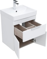 Тумба с раковиной Aquanet Ирис new 50 подвесная, 1 ящик, 2 дверцы