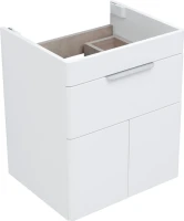 Тумба с раковиной Aquanet Ирис new 50 подвесная, 1 ящик, 2 дверцы