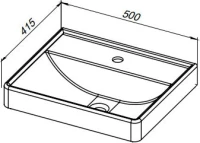 Тумба с раковиной Aquanet Ирис new 50 подвесная, 1 ящик, 2 дверцы