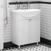 Тумба с раковиной Corozo Сириус 65 белая