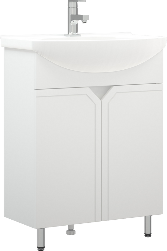 Тумба с раковиной Corozo Сириус 65 белая