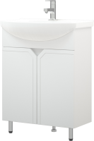 Тумба с раковиной Corozo Сириус 65 белая