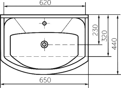 Тумба с раковиной Corozo Сириус 65 белая