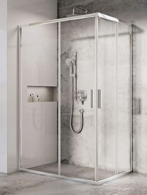 Душевой уголок Ravak Blix Slim BLSRV2K 100x90 см, профиль блестящий, стекло прозрачное Transparent