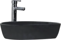 Накладная раковина beWash Bogen 88601070 60 см без отверстия под смеситель черная матовая