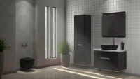 Накладная раковина beWash Bogen 88601070 60 см без отверстия под смеситель черная матовая