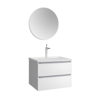 Тумба с раковиной Belux Фаворит 75 подвесная, белая глянцевая