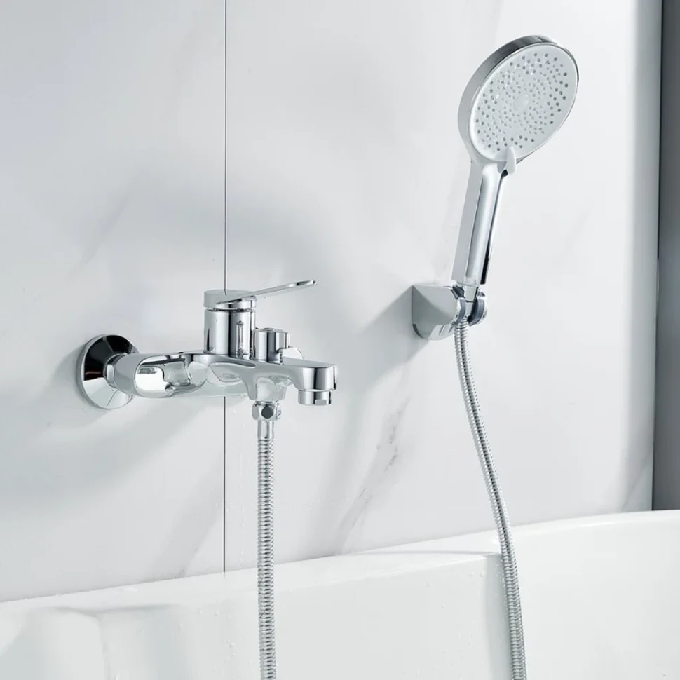 Смеситель для ванны с душем Shevanik S6202 хром