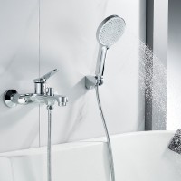 Смеситель для ванны с душем Shevanik S6202 хром
