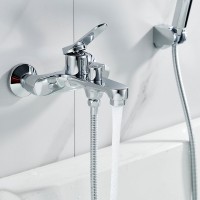 Смеситель для ванны с душем Shevanik S6202 хром