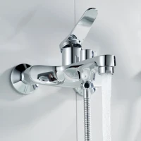 Смеситель для ванны с душем Shevanik S6202 хром Смеситель для ванны с душем Shevanik S6202 хром