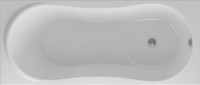 Акриловая ванна AQUATEK Афродита AFR150-0000033 150x70 см, пристенная, белая, с каркасом, со сливом-переливом