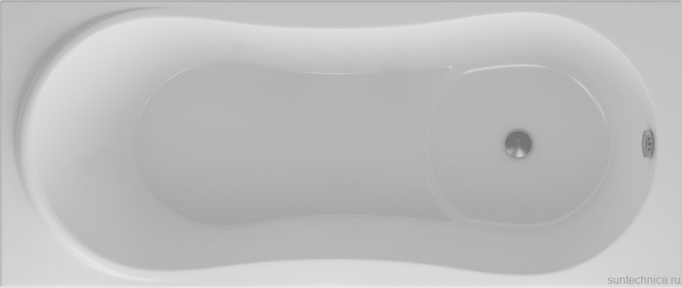 Акриловая ванна AQUATEK Афродита AFR150-0000033 150x70 см, пристенная, белая, с каркасом, со сливом-переливом