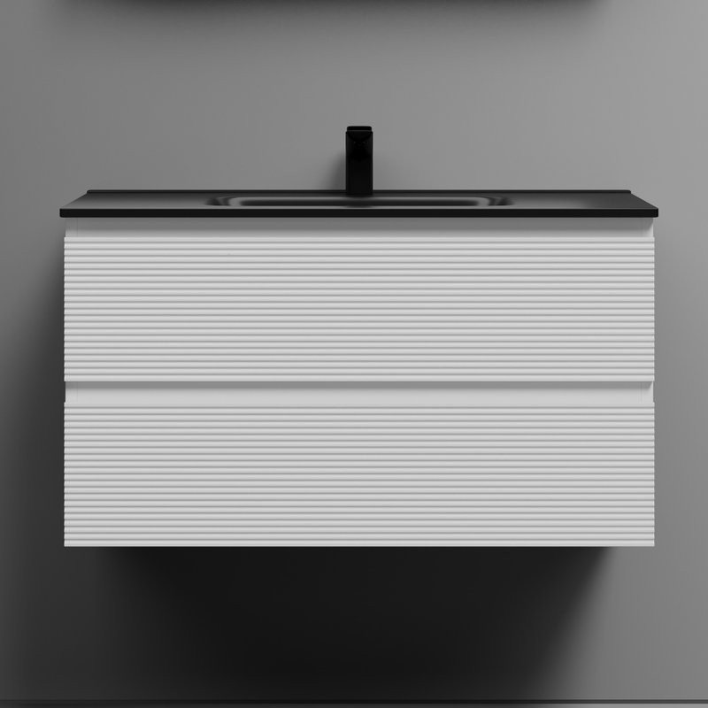 Тумба с раковиной Sancos Folk 90 bianco, раковина CN7002MB