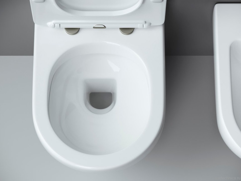 Комплект Унитаз подвесной Ceramicanova Metropol CN4002 безободковый + Инсталляция DIWO + Кнопка 7323 черная матовая